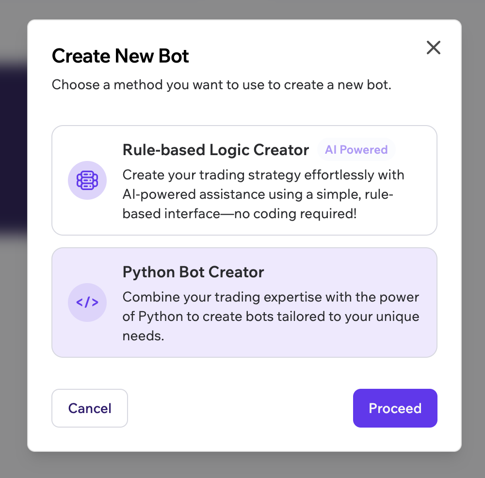 Create New Bot