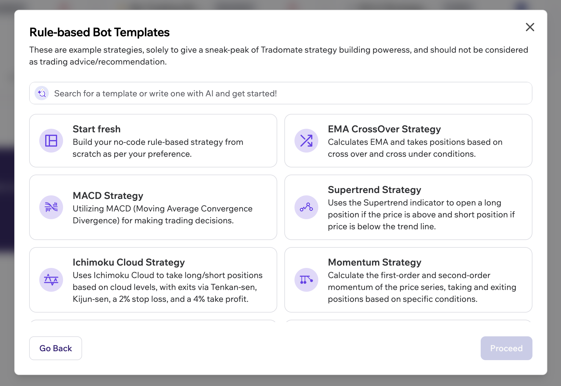 Rule Based Bot Templates